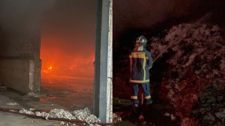 Τρίκαλα: Πύρινος εφιάλτης σε εργοστάσιο βάμβακος – Έξι αποθήκες στις φλόγες