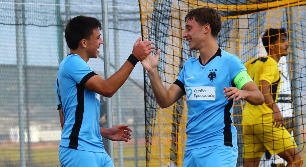 Η ΑΕΚ Κ19 νίκησε 2-0 τον Παναιτωλικό και πάτησε κορυφή με αγώνα λιγότερο